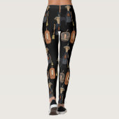 Prim Pumpkin, Hexe, Katze | Halloween Leggings (Rückseite)