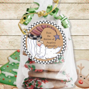 Prim Santa Moon Food-Aufkleber Runder Aufkleber