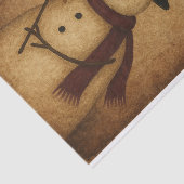 Prim-Schneemann und Krähe Seidenpapier (Ausschnitt)