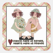 Prim Schwestern Cartoon lustige Aufkleber (Vorderseite)