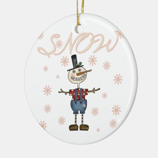 Prim Snowman Keepake Ornament (Links)