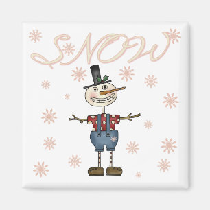 Prim Snowman Tshirts und Geschenke Magnet