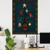 Prim Style Folk Art Weihnachten | Cherie's Art Poster (Heimbüro)