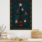Prim Style Folk Art Weihnachten | Cherie's Art Poster (Küche)