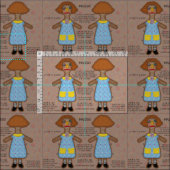 Prim Style Soft Doll Toy Cut and Seh Kit Stoff (Kachel)