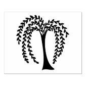 Prim Willow Tree Silhouette, 4" x 5" Gummi Briefma Gummistempel (Prägung)