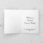 Prim Winter Snowman Grußkartendesign2 Feiertagskarte (Innenseite)