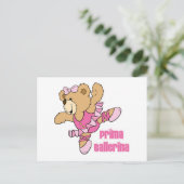 Prima Ballerina Bär Postkarte (Stehend Vorderseite)