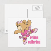 Prima Ballerina Bär Postkarte (Vorne/Hinten)