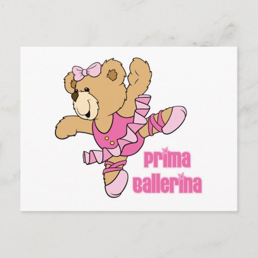 Prima Ballerina Bär Postkarte (Vorderseite)