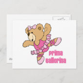 Prima Ballerina Bear Postkarte (Vorne/Hinten)
