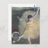Prima Ballerina Bowing auf Bühne Edgar Degas Postkarte (Vorne/Hinten)