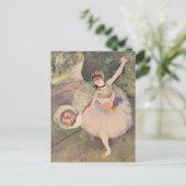 Prima Ballerina Bowing auf Bühne Edgar Degas Postkarte (Stehend Vorderseite)