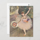 Prima Ballerina Bowing auf Bühne Edgar Degas Postkarte (Vorne/Hinten)