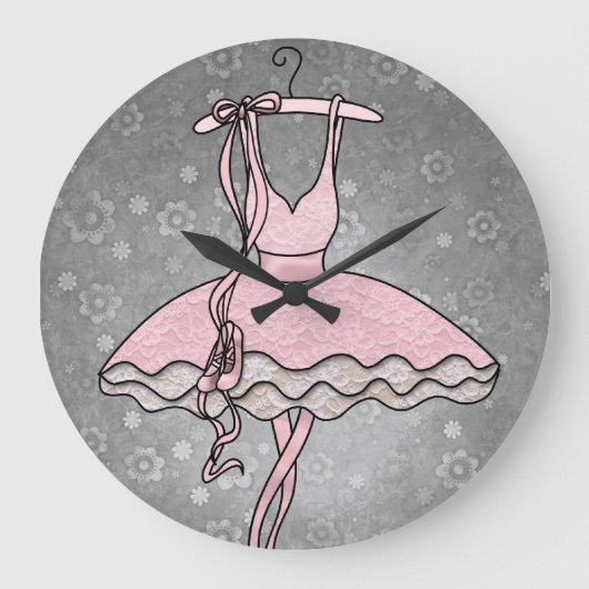 'Prima Ballerina' Clock Große Wanduhr (Vorderseite)