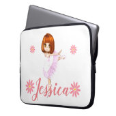 Prima Ballerina Custom Laptopschutzhülle (Vorderseite Links)