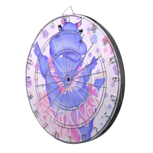 Prima Ballerina Hippo - Bild / Text hinzufügen Dartscheibe (Vorderseite rechts)