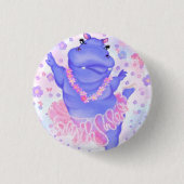 Prima Ballerina Hippo - Happy Dancer Button (Vorderseite)