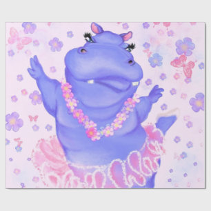 Prima Ballerina Hippo - Happy Dancer Geschenkpapier