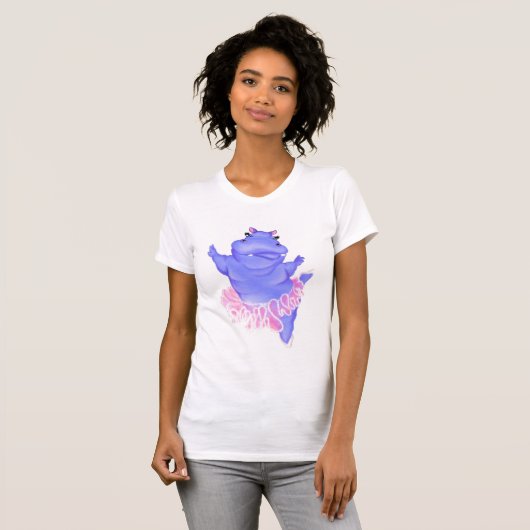 Prima Ballerina Hippo - Happy Dancer T-Shirt (Vorne ganz)