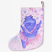 Prima Ballerina Hippo - Ihren Namen / Text hinzufü Kleiner Weihnachtsstrumpf (Rückseite)