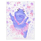 Prima Ballerina Hippo - Ihren Namen / Text hinzufü Tischdecke (Vorderseite)