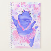 Prima Ballerina Hippo - Ihren Text / Namen hinzufü Planer (Vorderseite)