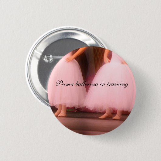 Prima Ballerina in Training Knopf Button (Vorne & Hinten)