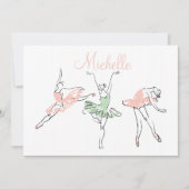 Prima Ballerina Personalisiert Stationery Mitteilungskarte (Vorderseite)