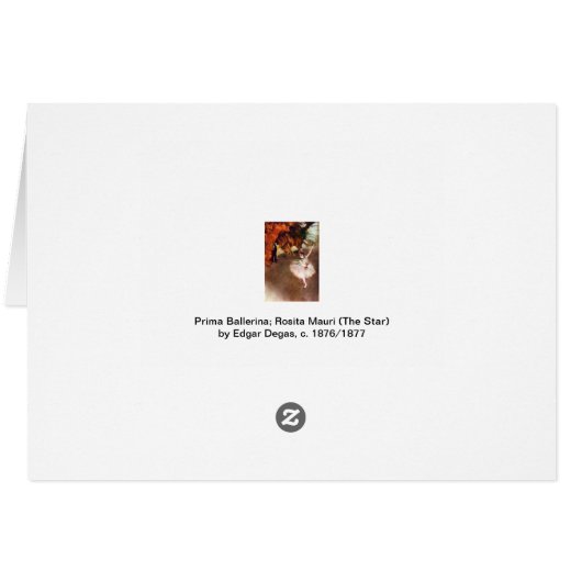 Prima Ballerina, Rosita Mauri von Edgar Degas (Rückseite Horizontal)
