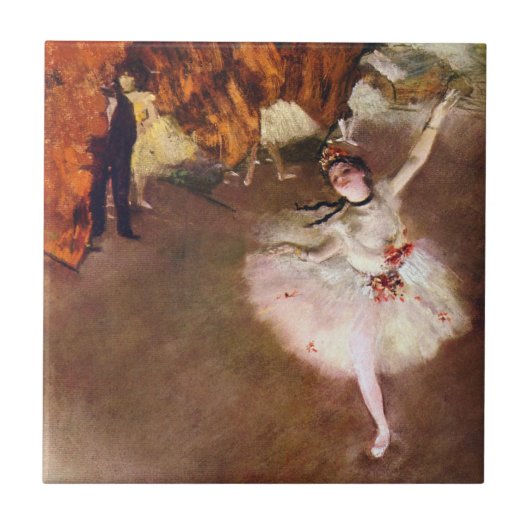 Prima Ballerina, Rosita Mauri von Edgar Degas Fliese (Vorderseite)