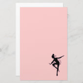 Prima Ballerina-Silhouette-Briefpapier Briefpapier (Vorne/Hinten)