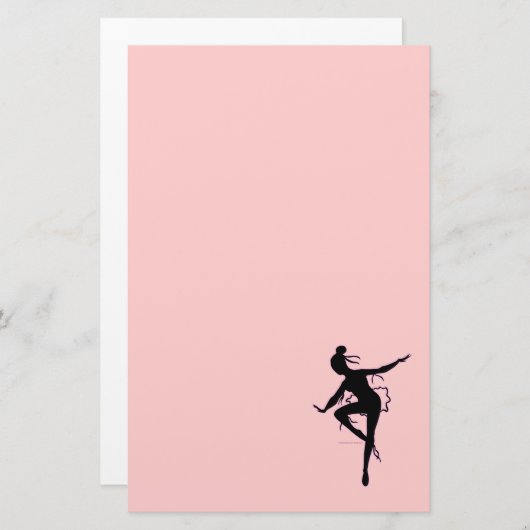 Prima Ballerina-Silhouette-Briefpapier Briefpapier (Vorne/Hinten)