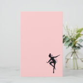 Prima Ballerina-Silhouette-Briefpapier Briefpapier (Stehend Vorderseite)