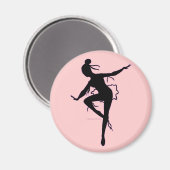 Prima Ballerina Silhouette Magnet (Vorderseite/Rückseite)