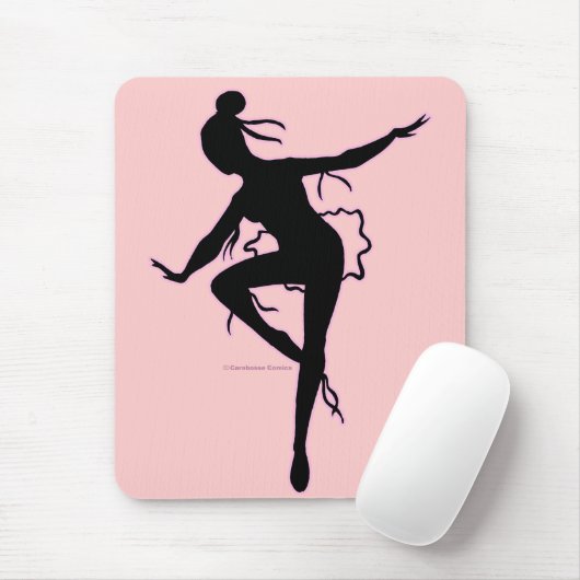 Prima Ballerina-Silhouette Mousepad (Mit Mouse)