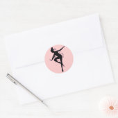 Prima Ballerina Silhouette Runder Aufkleber (Umschlag)