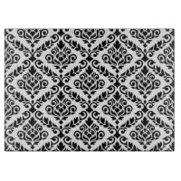 Prima Damask Muster Black auf Weiß