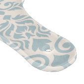 Prima Damask Muster Blue auf Cream Schneidebrett (Ecke)