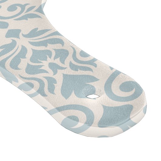Prima Damask Muster Blue auf Cream Schneidebrett (Ecke)
