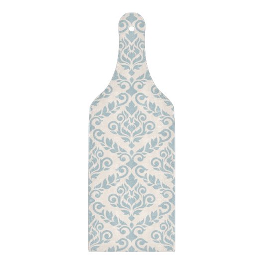 Prima Damask Muster Blue auf Cream Schneidebrett (Vorderseite)