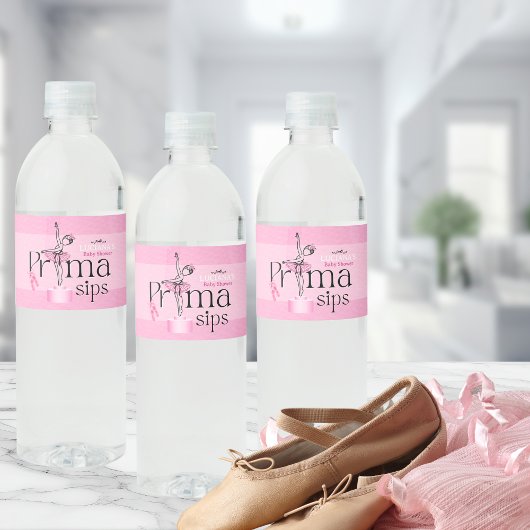 Prima Sips Water Bottle Label Wasserflaschenetikett
