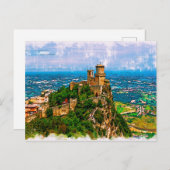 Prima Torre Guaita. Republik San Marino. Postkarte (Vorne/Hinten)