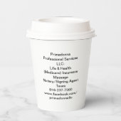 Primadonna Kaffee/Drink Cup Pappbecher (Rückseite)
