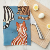 Primadonna von der Nacht, Louis Wain Geschirrtuch (Viertel Falte)