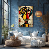 Primal Mirror Contemporary Abstract Expressionism Poster