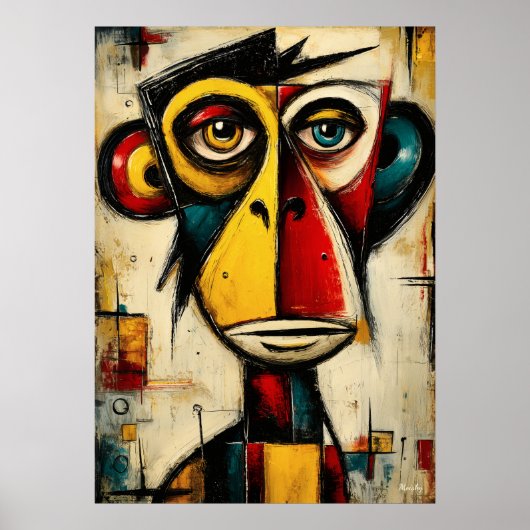 Primal Mirror Contemporary Abstract Expressionism Poster (Vorne)