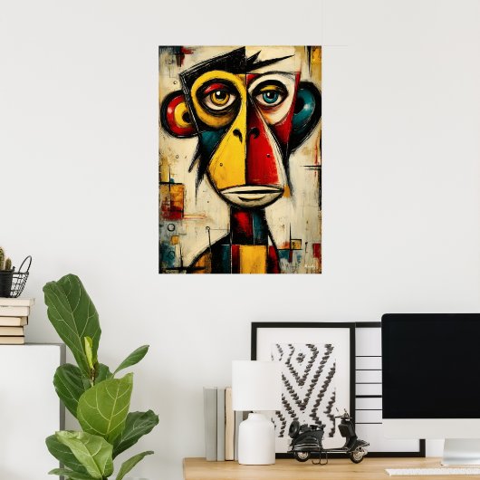 Primal Mirror Contemporary Abstract Expressionism Poster (Heimbüro)