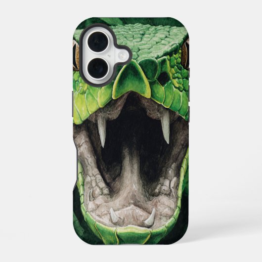 Primal Power 008 – Schlange iPhone 16 Hülle (Rückseite)