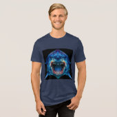 Primal Power 011 – Megalodon Tri-Blend Shirt (Vorderseite voll)